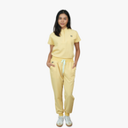 Forge Mandarin Scrub Top & Elara Jogger Scrub Pants Set — Summer Collection