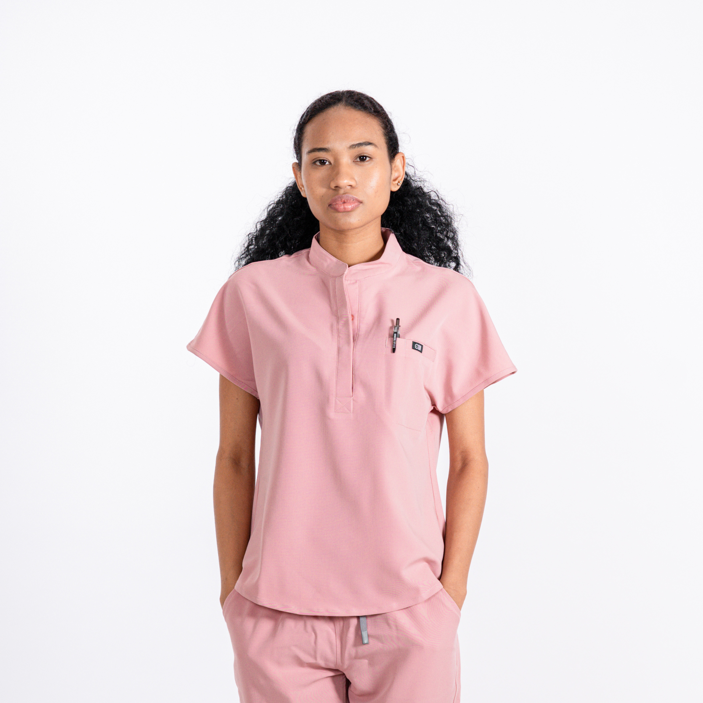 Forge Mandarin Scrub Top