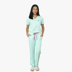 Dawn V-Neck Top & Calista Straight Pants Scrub Set — Summer Collection