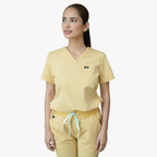 Dawn V-Neck Top & Calista Straight Pants Scrub Set — Summer Collection