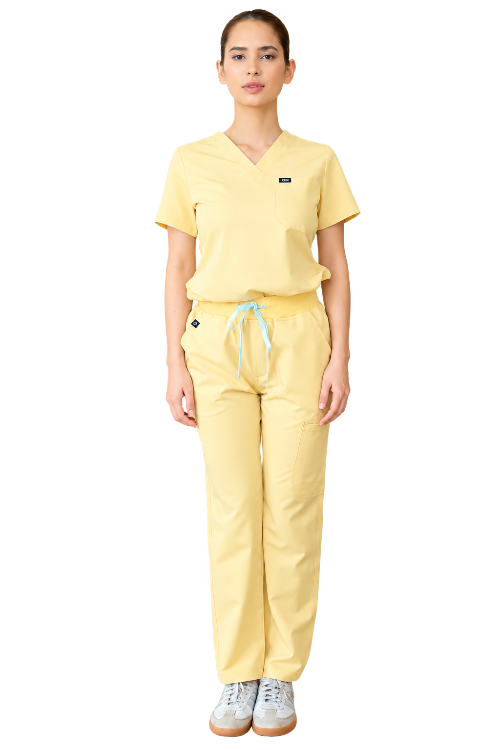 Dawn V-Neck Top & Calista Straight Pants Scrub Set — Summer Collection